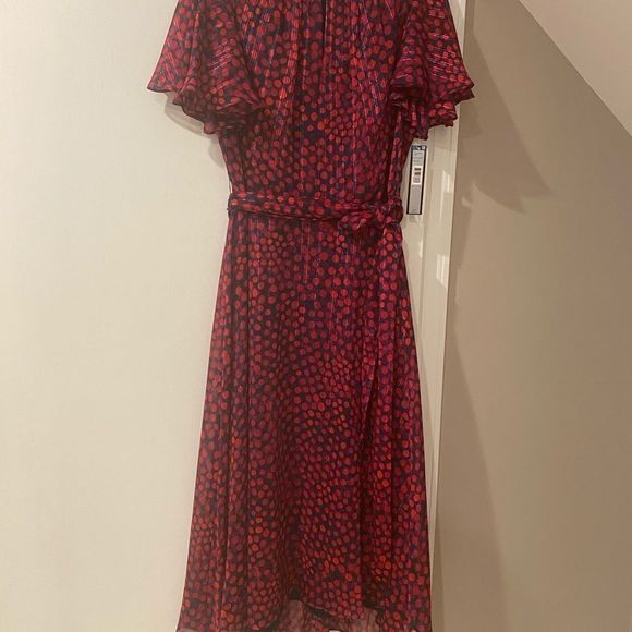 Navy Pink Dot Dress - Picture 8 of 10